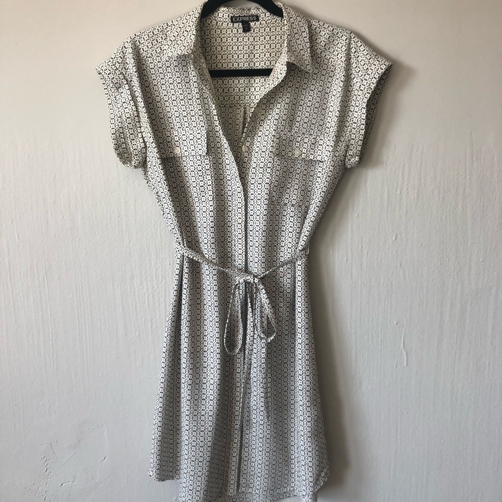 Express utility shirt dress — discounted workwear
